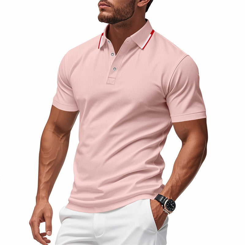 Herren Kurzarm Poloshirt mit stylishem Kragen und atmungsaktivem Material Drune