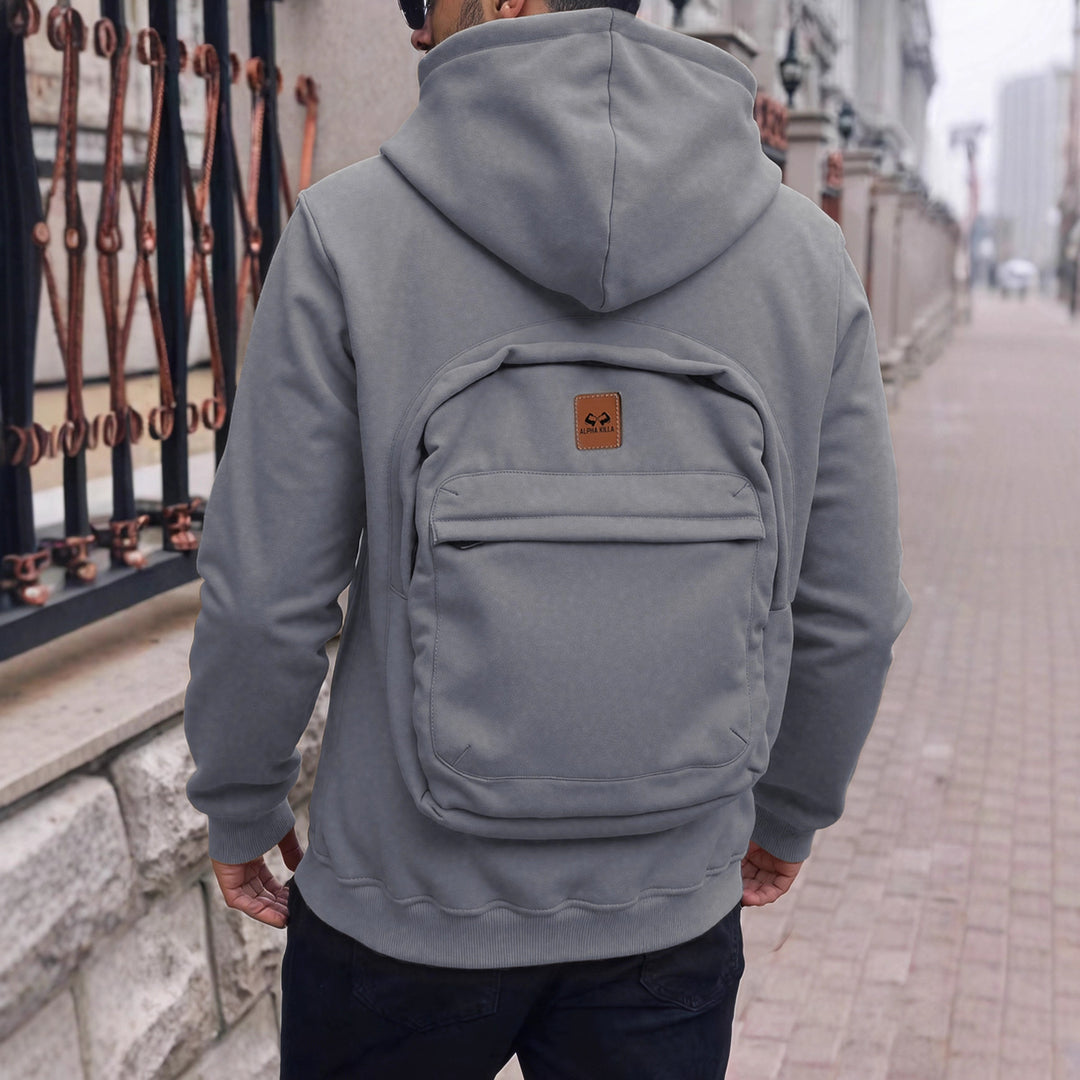 Herren Modische Kapuzenjacke mit praktischen Taschen Drune
