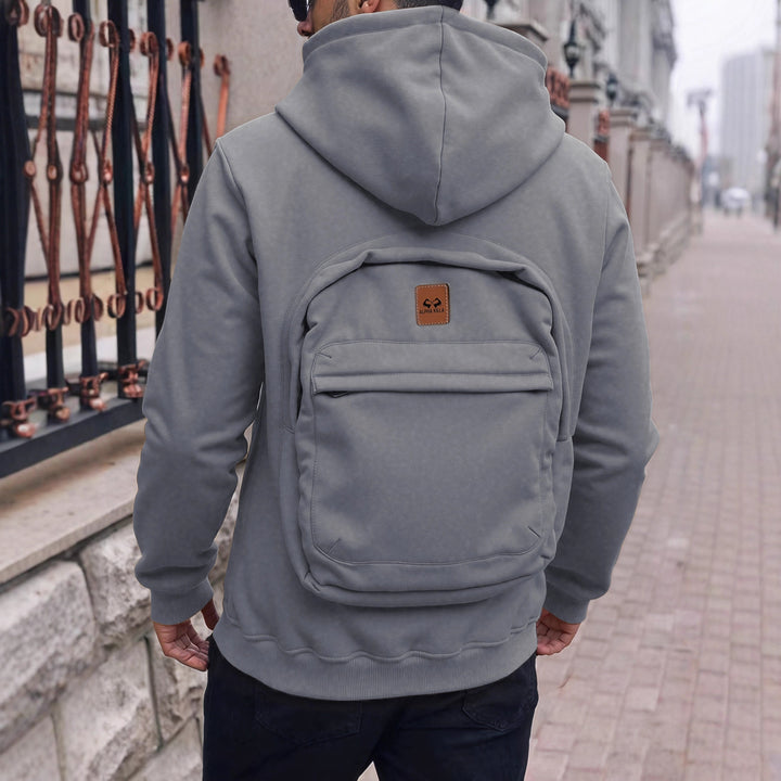 Herren Modische Kapuzenjacke mit praktischen Taschen Drune