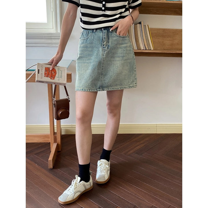 Damen Denim-Miniröcke im klassischen Design Drune