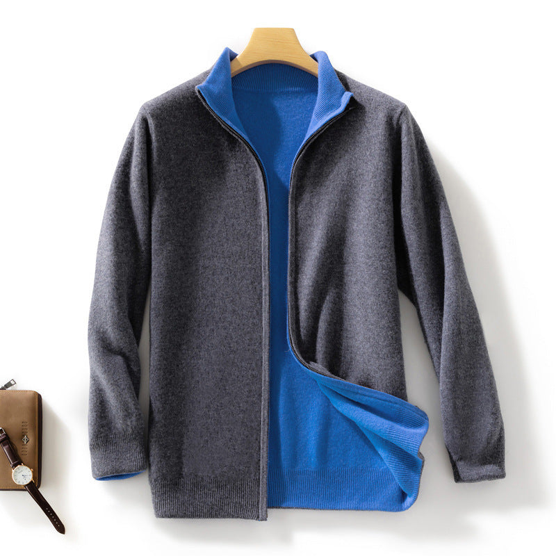 Damen Kurzgeschnittener Zip‑Strickcardigan mit Stehkragen und kaschmirähnlicher Weichheit Drune