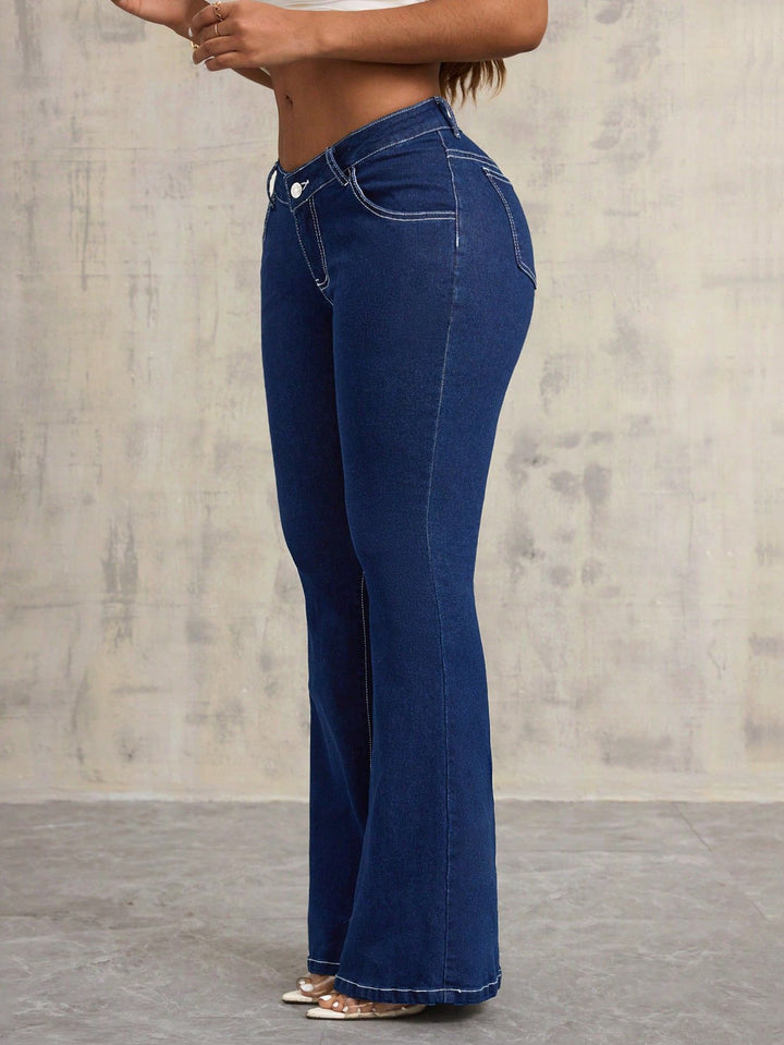 Damen Flared High-Waist Jeans Drune