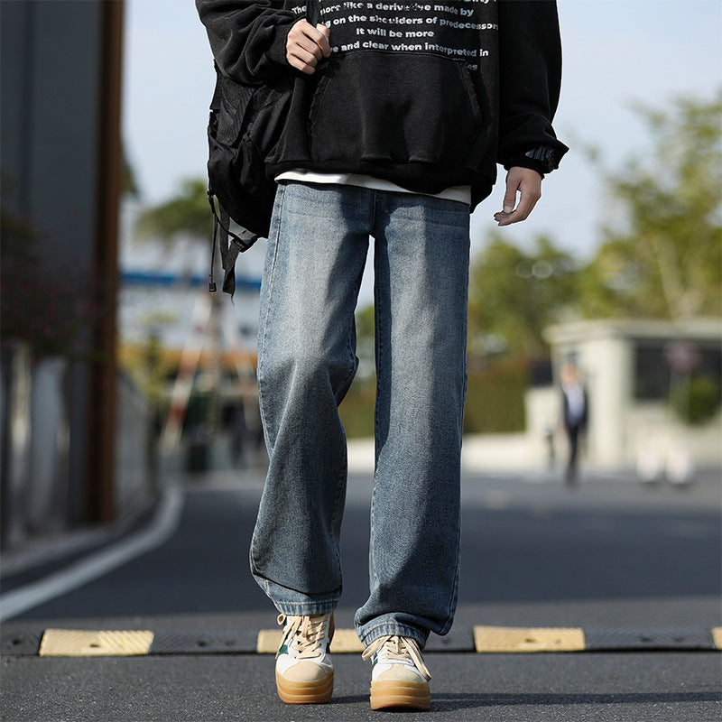 Herren Lässige Weitgeschnittene Jeans
