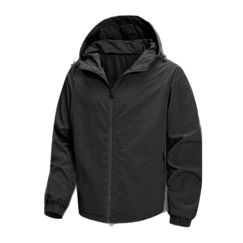 Herren Ultraleichte Packbare Kapuzenjacke mit atmungsaktivem Mesh‑Futter Drune