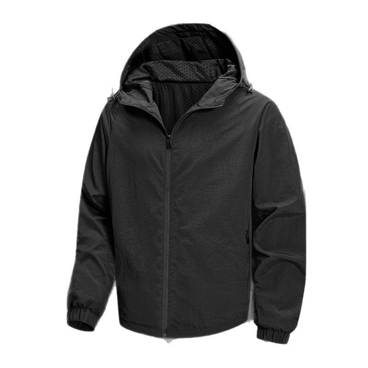 Herren Ultraleichte Packbare Kapuzenjacke mit atmungsaktivem Mesh‑Futter Drune