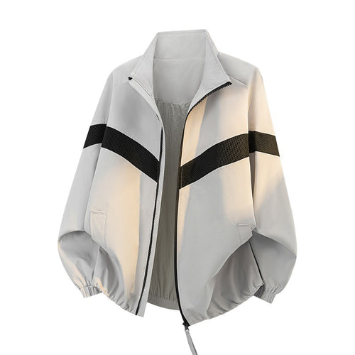 Damen Oversize Freizeit-Trackjacke mit Mesh-Einsätzen und durchgehendem Reißverschluss Drune