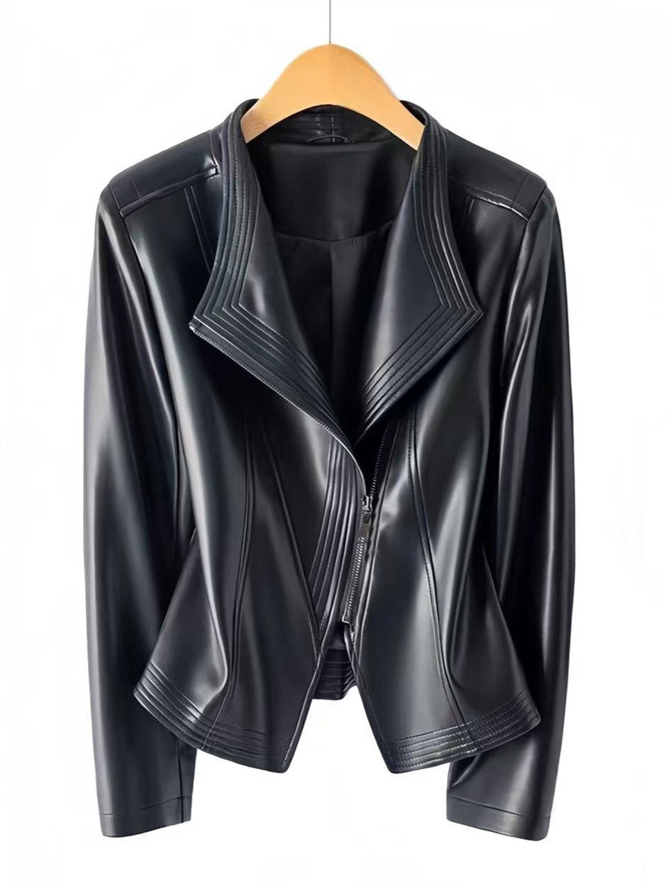 Damen Modische Lederjacke Drune