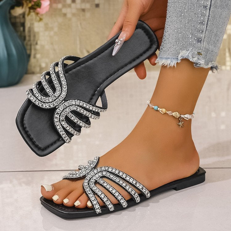 Damen Glitzernde Riemchen-Sandalen mit elegantem Design Drune