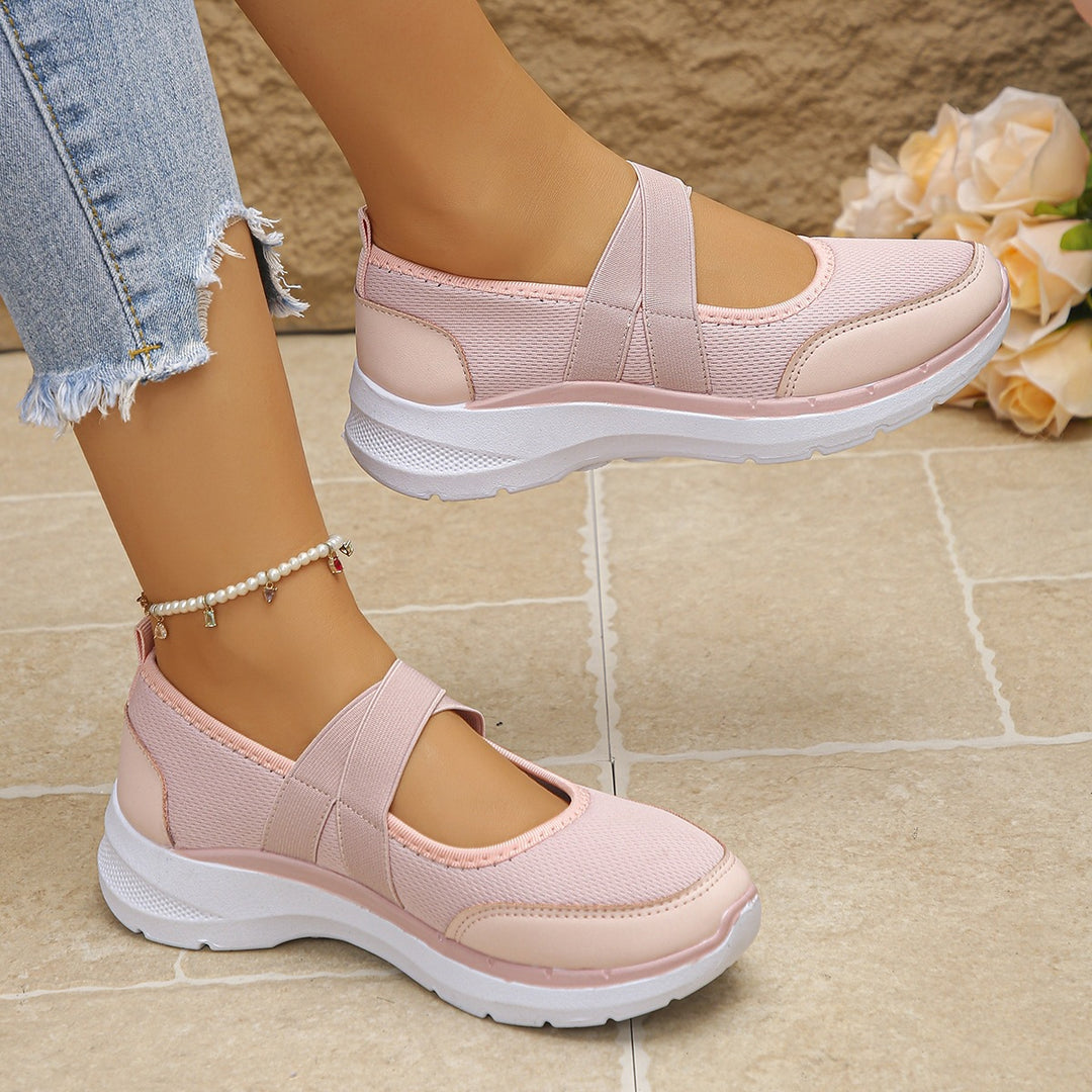 Damen Sportive Mary-Jane-Sneaker mit elastischem Kreuzriemen Drune