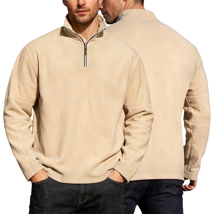 Herren Thermo-Fleece-Halbzip-Pullover mit Stehkragen Drune