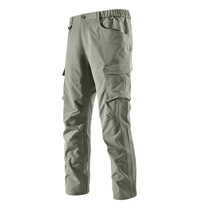 Herren Robust-konstruktive Cargo-Trekkinghose mit elastischem Bund und Mehrfach-Taschen Drune