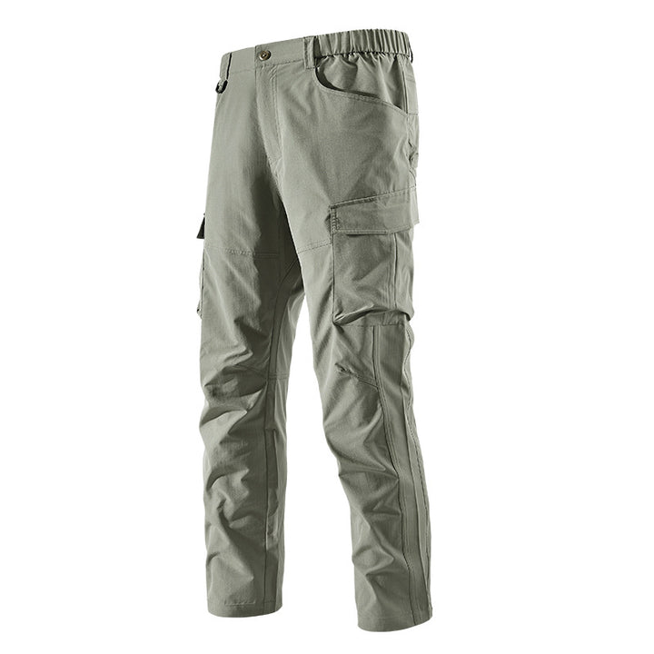 Herren Robust-konstruktive Cargo-Trekkinghose mit elastischem Bund und Mehrfach-Taschen Drune
