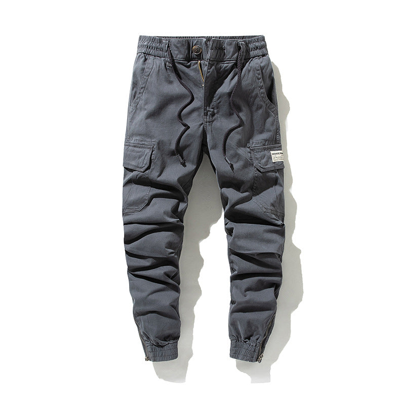 Herren Cargo-Jogginghose im urbanen Utility‑Stil mit elastischem Tunnelzugbund und verstärkten Kniepartien Drune