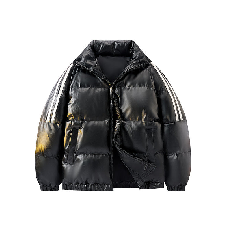 Herren Wattierte Steppjacke im Oversize-Sportlook mit Kontraststreifen an den Ärmeln Drune