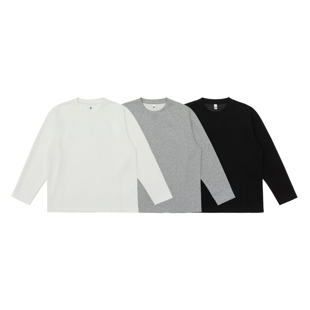 Unisex Oversize‑Sweatshirt mit Raglanärmeln und Teilungsnähten Drune