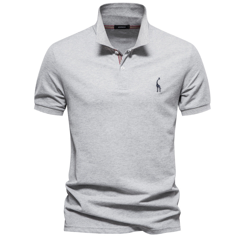 Herren Poloshirt aus atmungsaktiver Piqué-Baumwolle mit elegantem Stehkragen Drune