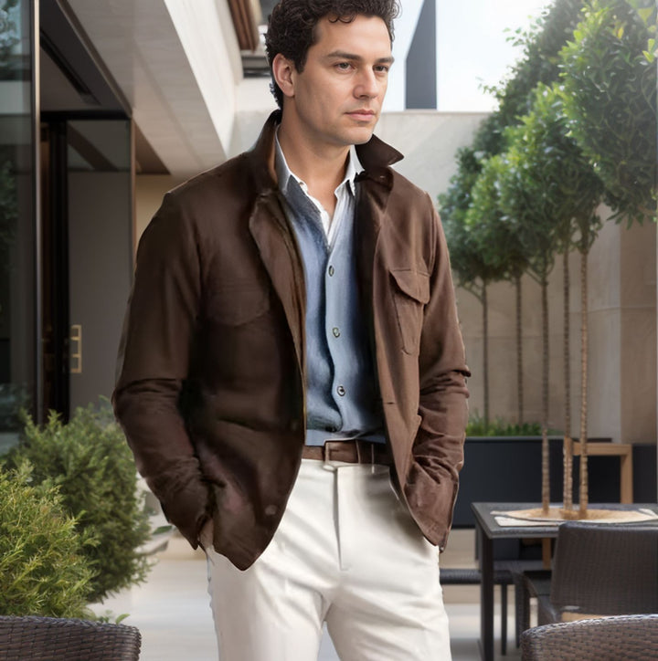 Herren Funktionsjacke mit hochschließendem Kragen und praktischen Taschen Drune