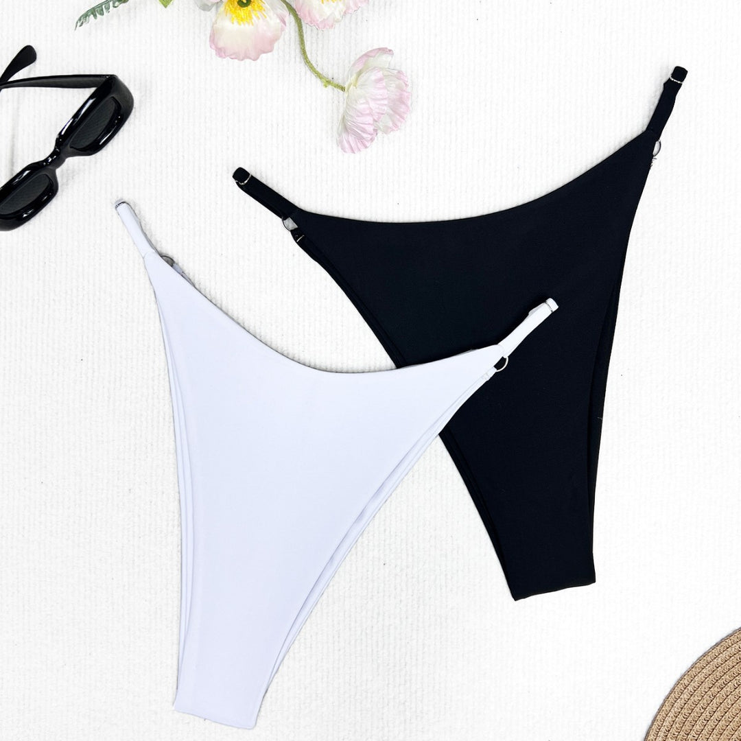 Damen Bikini-Höschen mit raffinierten Raffungselementen und hohem Beinausschnitt Drune