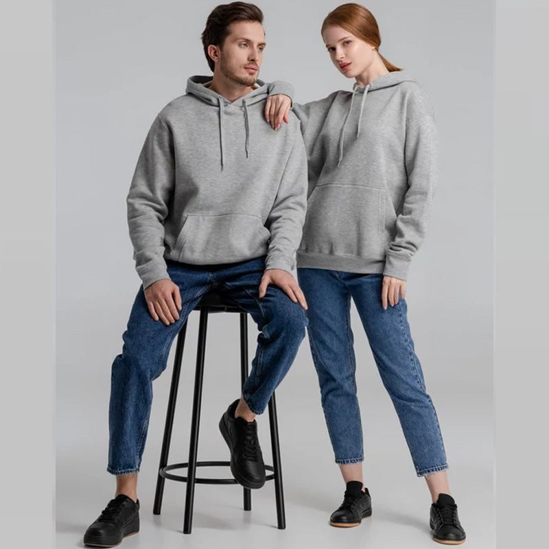 Unisex nan minimalistischer Heavyweight Kapuzenpullover aus French‑Terry mit verdeckter Kängurutasche und schmaler Silhouette Drune