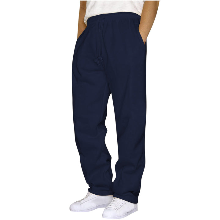 Damen nan ungekürzte Relax-Freizeithose mit hohem Komfortbund, innenliegendem Kordelzug und seitlichen Eingrifftaschen Drune