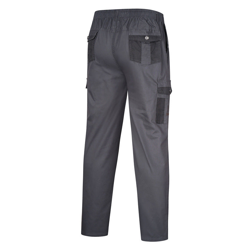 Herren Cargohose mit elastischem Bund, Mesh-Einsätzen und Multifachtaschen Drune