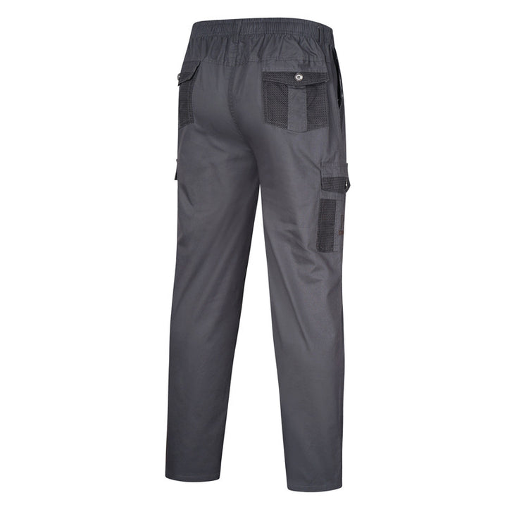 Herren Cargohose mit elastischem Bund, Mesh-Einsätzen und Multifachtaschen Drune