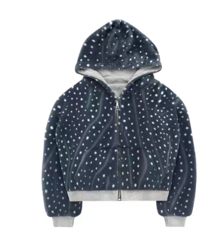 Damen Kapuzenjacke mit trendigem Farbverlauf und praktischem Reißverschluss Drune
