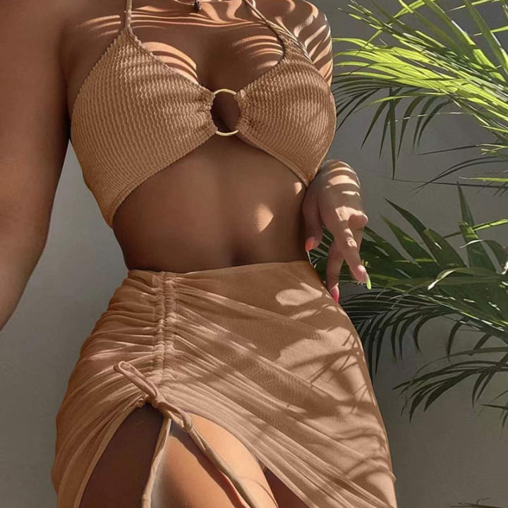 Damen Bikini-Oberteil und Rock-Set Drune