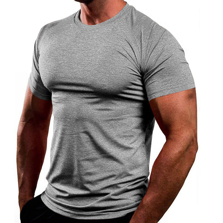 Herren Sportliches Basic T-Shirt aus atmungsaktiver Baumwolle Drune