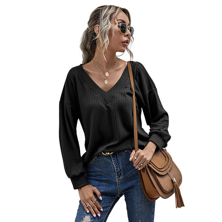 Damen Lässiges Oversized Langarmoberteil Drune