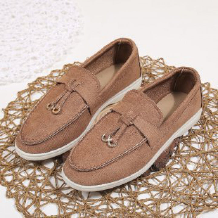 Damen nan bequeme Slip-On Loafer mit dekorativem Quastenbesatz und ergonomischer Gummisohle Drune