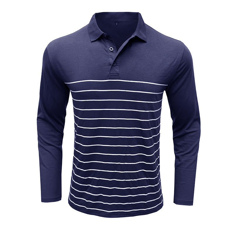 Drune | Pique Pullover Slim Passform Baumwollstrick Elegantes Streifenmuster