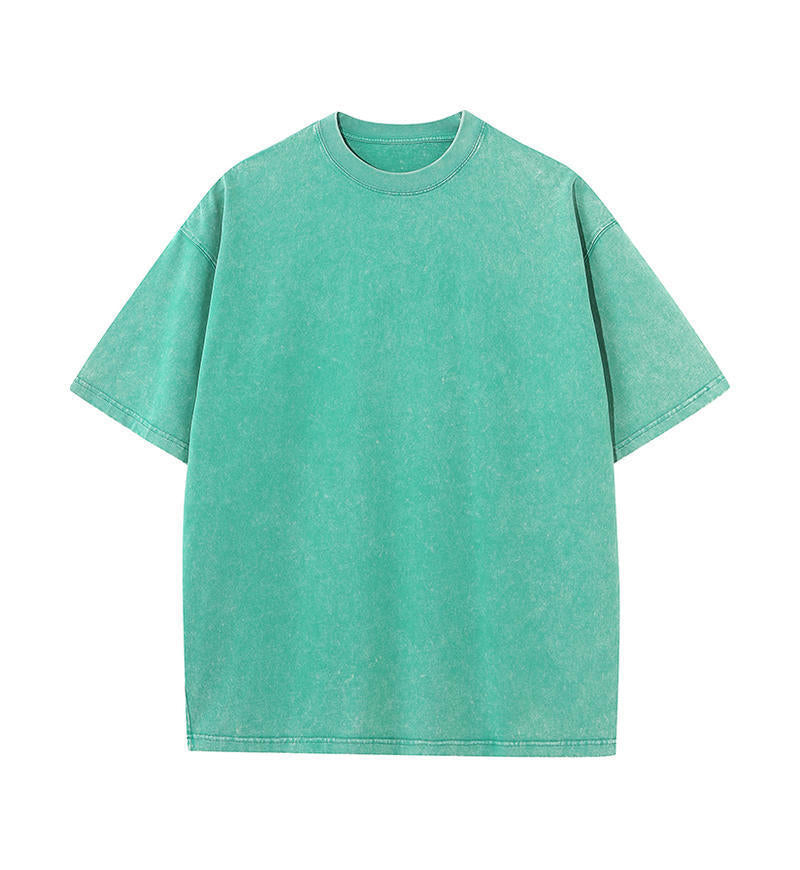 Damen Oversized Relaxed Fit Vintage Wasch T-Shirt Drune