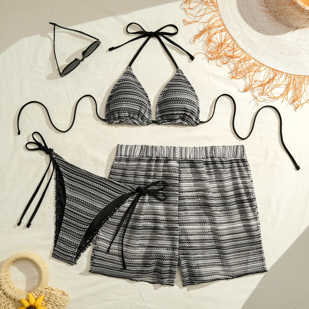 Damen Triangel-Bikini-Set mit luftiger Shorts Drune