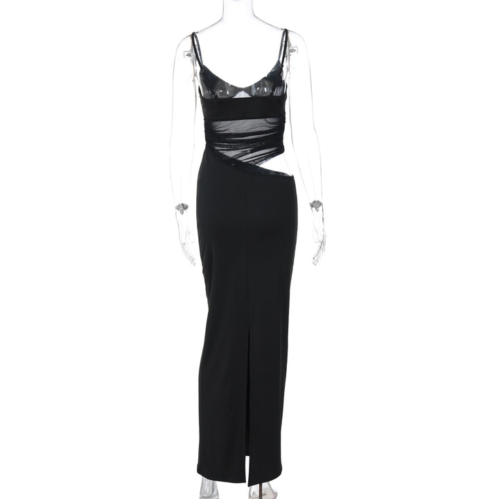 Damen Figurnahes Kleid mit transparenter Einsätze Drune