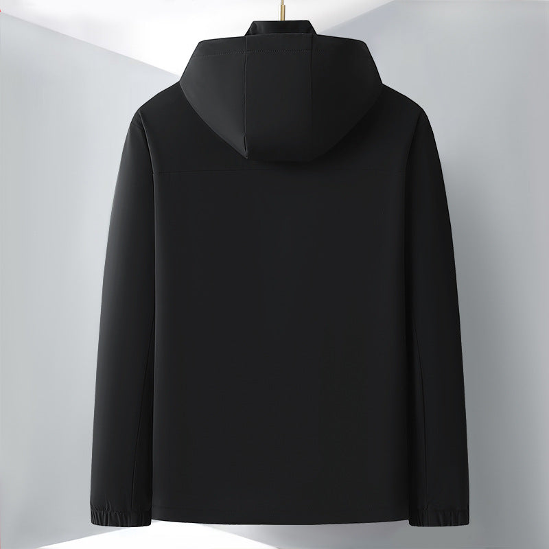 Herren Leichte Softshell-Hybridjacke mit Kapuze, atmungsaktivem Mesh-Futter und verdeckten Reißverschlusstaschen Drune