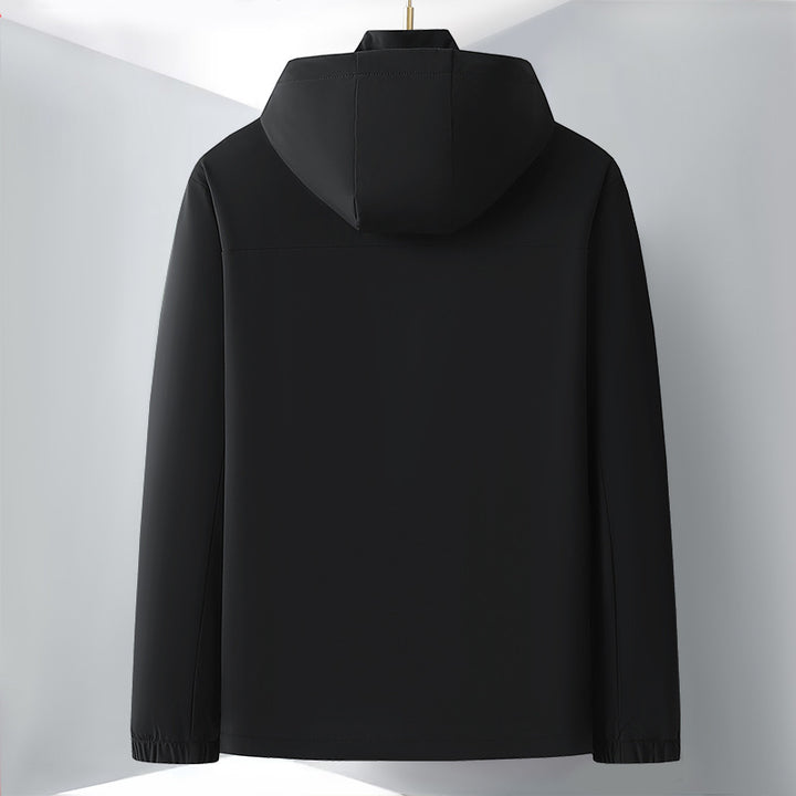 Herren Leichte Softshell-Hybridjacke mit Kapuze, atmungsaktivem Mesh-Futter und verdeckten Reißverschlusstaschen Drune