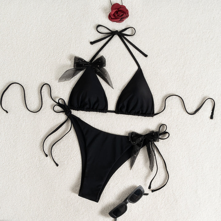 Damen Triangel-Bikini mit elegantem Schleifendetail Drune