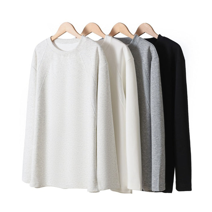 Unisex Oversize Langarm‑Sweatshirt mit Raglannähten und geripptem Rundhalsausschnitt Drune