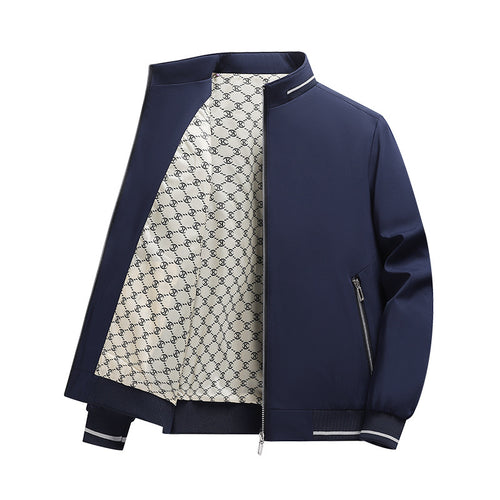 Herren Modische Übergangsjacke mit hohem Kragen Drune