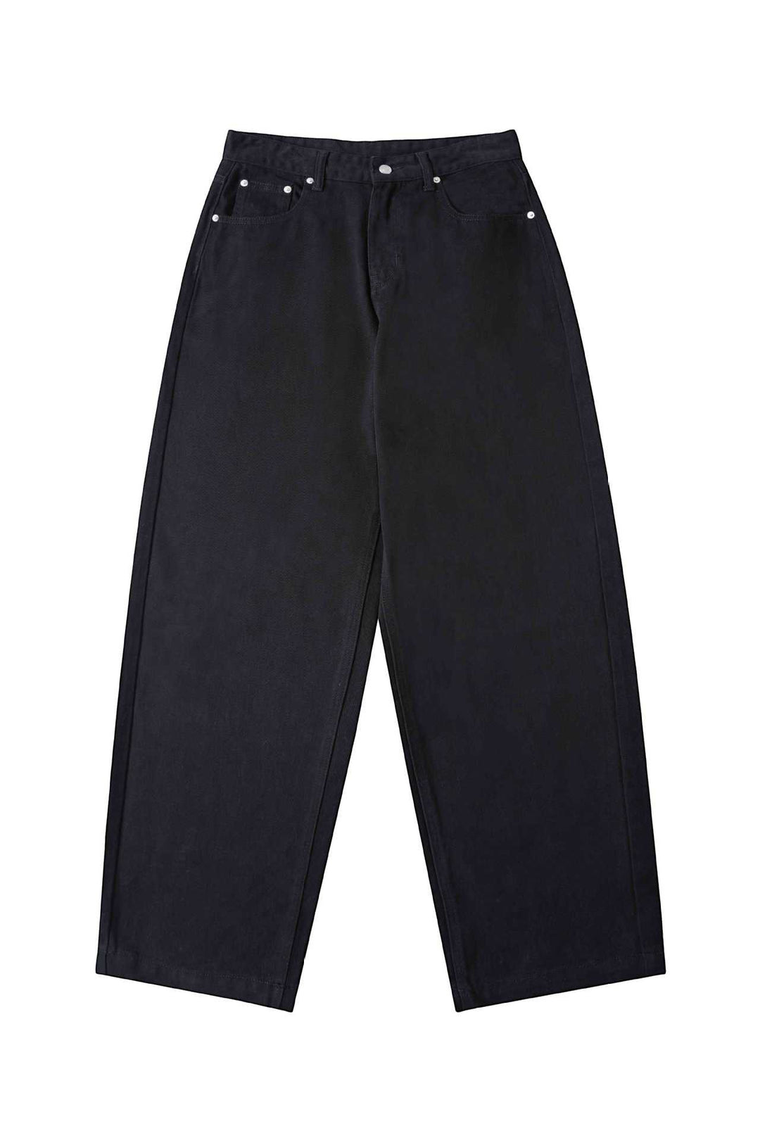 Damen High‑Waist Cropped-Jeans mit weitem Bein und Five‑Pocket Details Drune