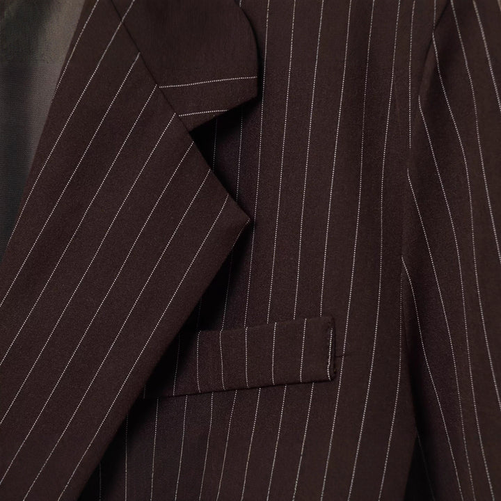 Damen Doppelreihiger Nadelstreifen-Blazer in Oversize-Passform Drune