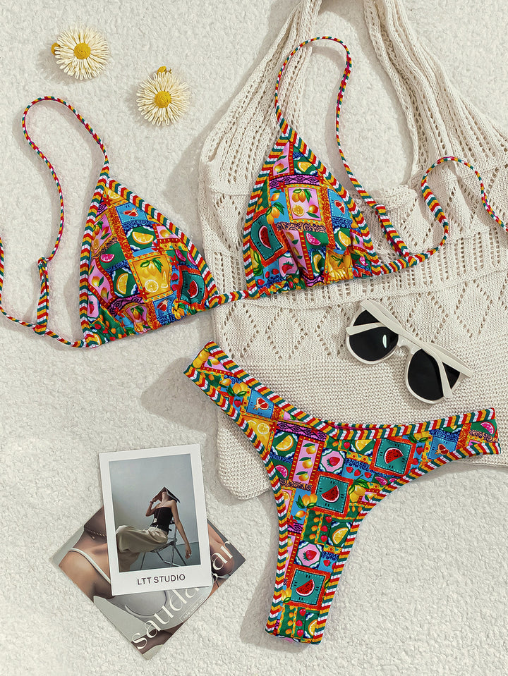 Damen Triangel-Bikini mit verstellbaren Bändern und elegantem Detail Drune