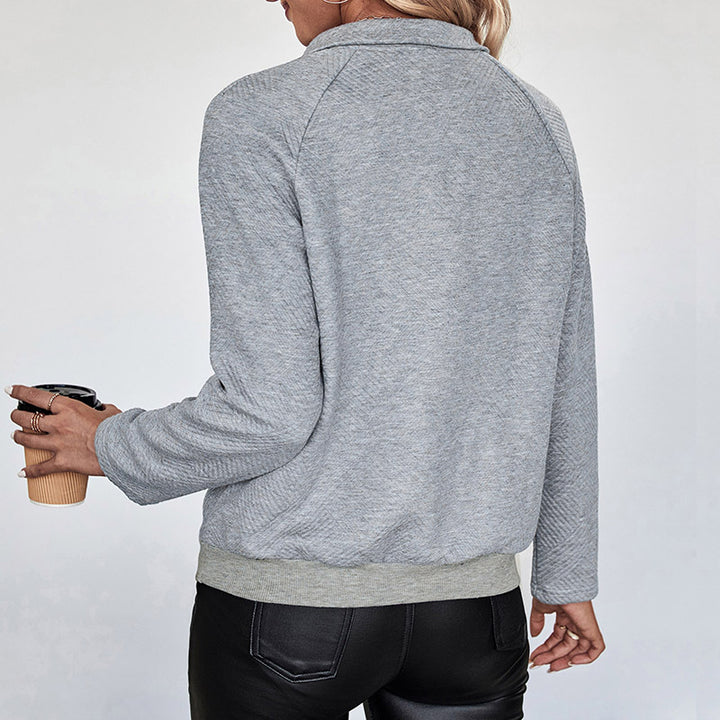 Damen Kuscheliger Pullover mit halb geschlossenem Kragen Drune