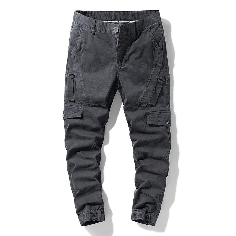 Herren Funktionale Tapered-Cargohose im Joggerstil mit Elastikbündchen und Mehrfachtaschen Drune