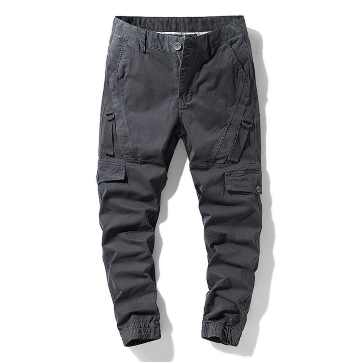 Herren Funktionale Tapered-Cargohose im Joggerstil mit Elastikbündchen und Mehrfachtaschen Drune