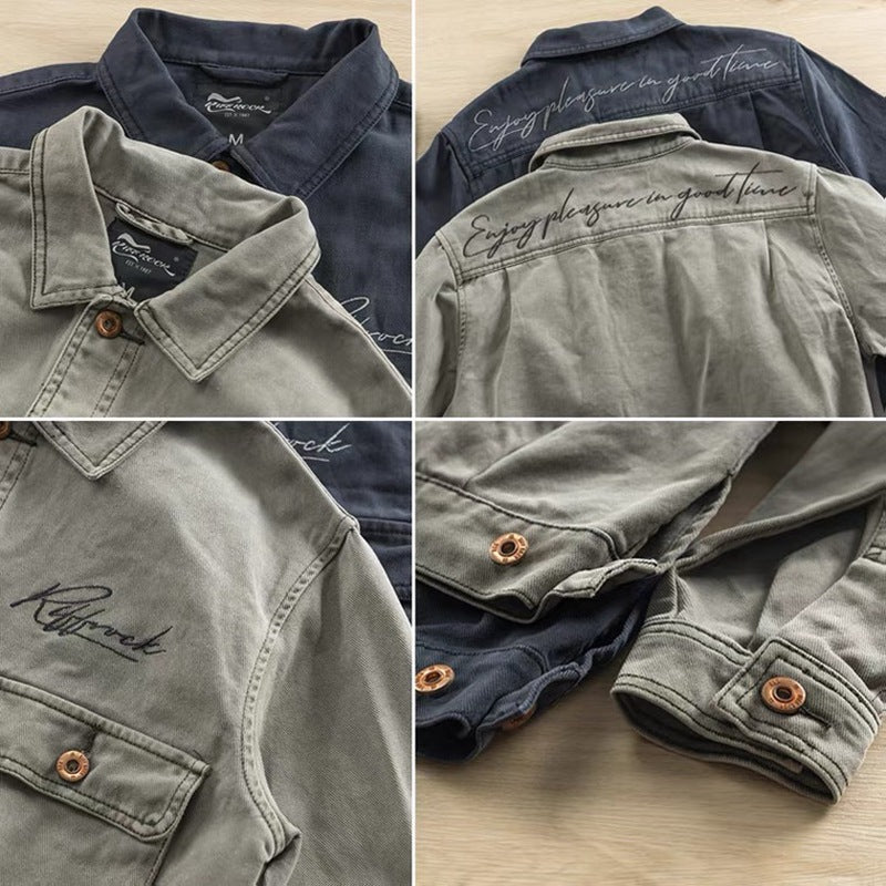Herren strapazierfähige Utility-Jacke mit praktischen Taschen und modernem Design Drune
