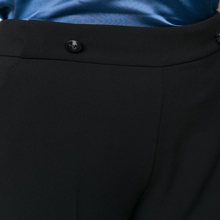 Damen Hochtaillierte Tailoring-Palazzohose mit Bügelfalte und weitem Bein Drune