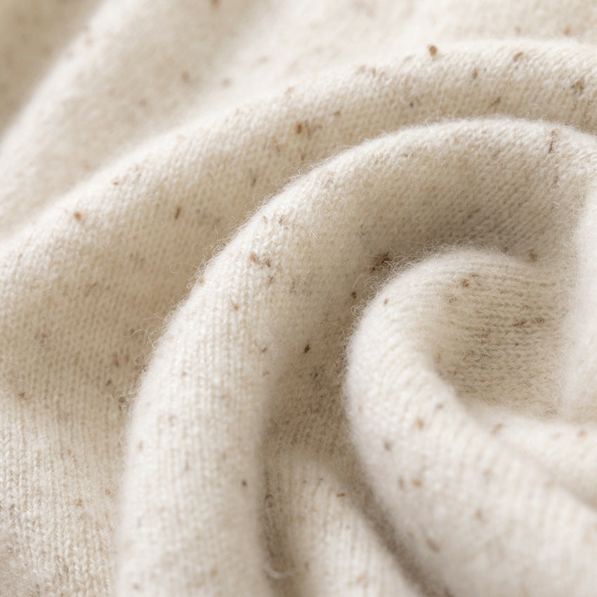 Damen Feiner Stehkragen-Pullover aus Kaschmir-Mix mit gerippten Abschlüssen Drune