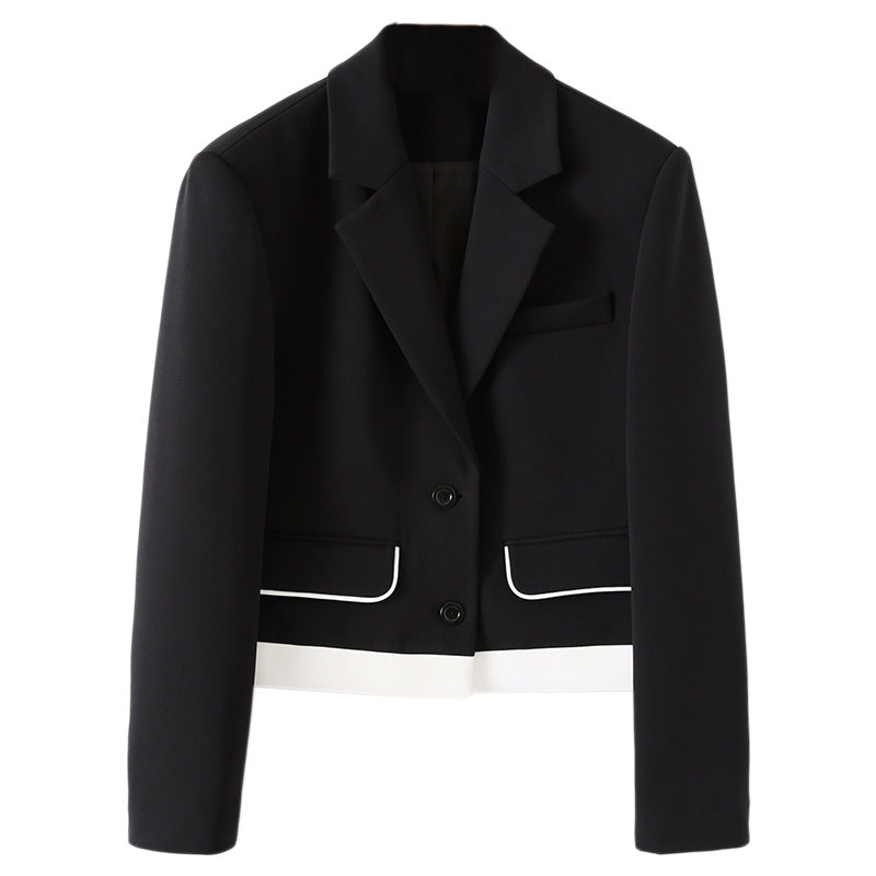 Damen Modischer Blazer mit strukturierter Oberfläche Drune